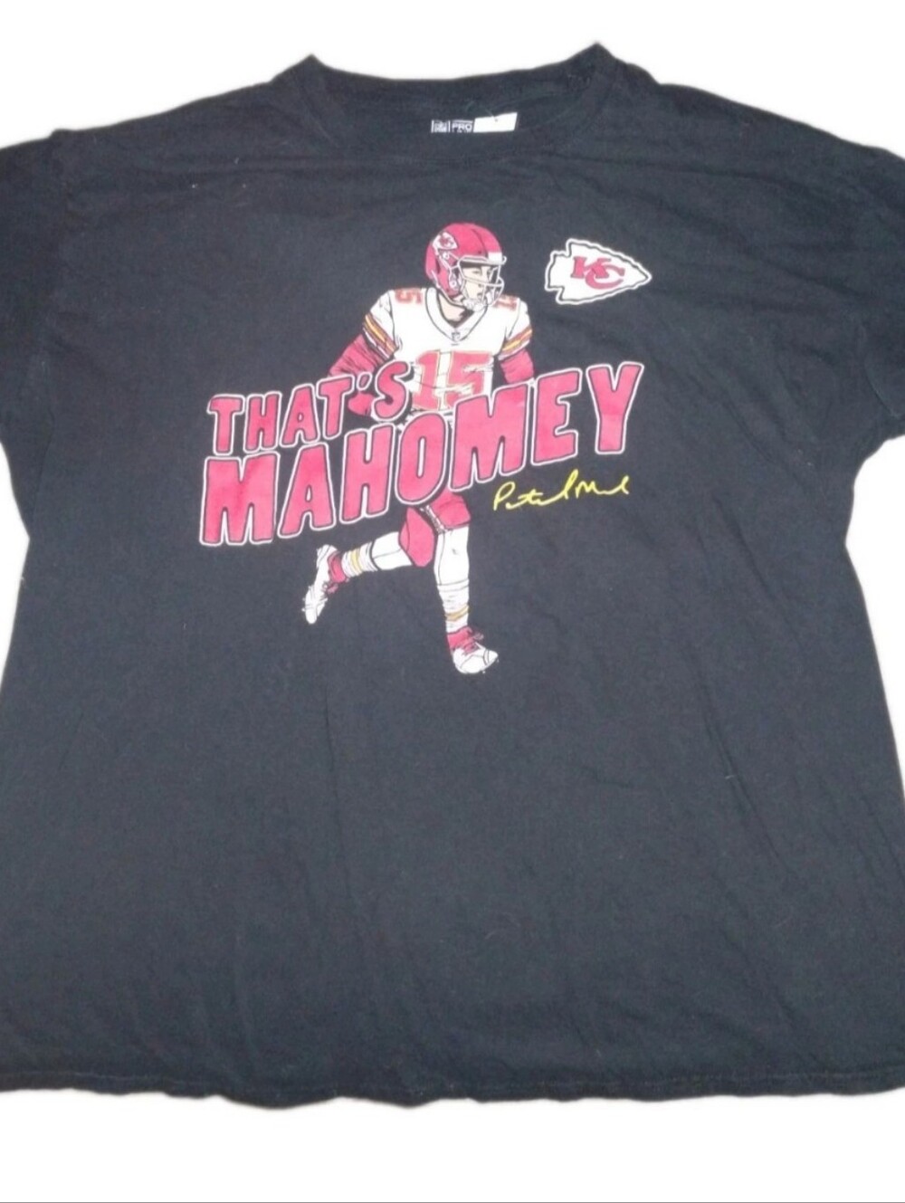 Patrick Mahomes Fanatics NFL Pro Line Black Graphic T-shirt 2XL